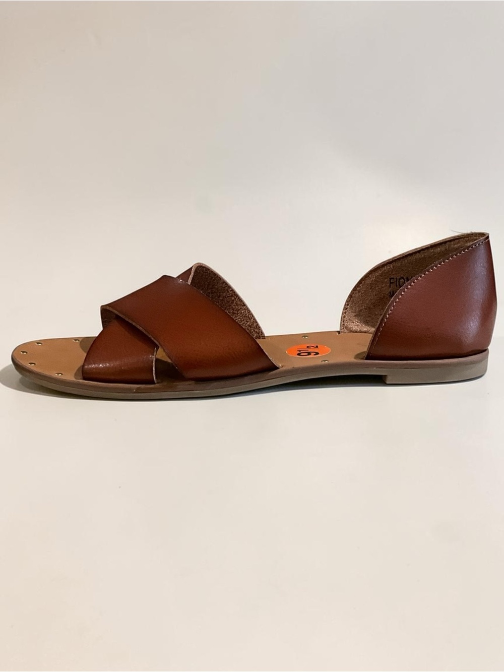 Dunes Fiona Slip-On Sandals – Size 9.5 Brown faux Leather